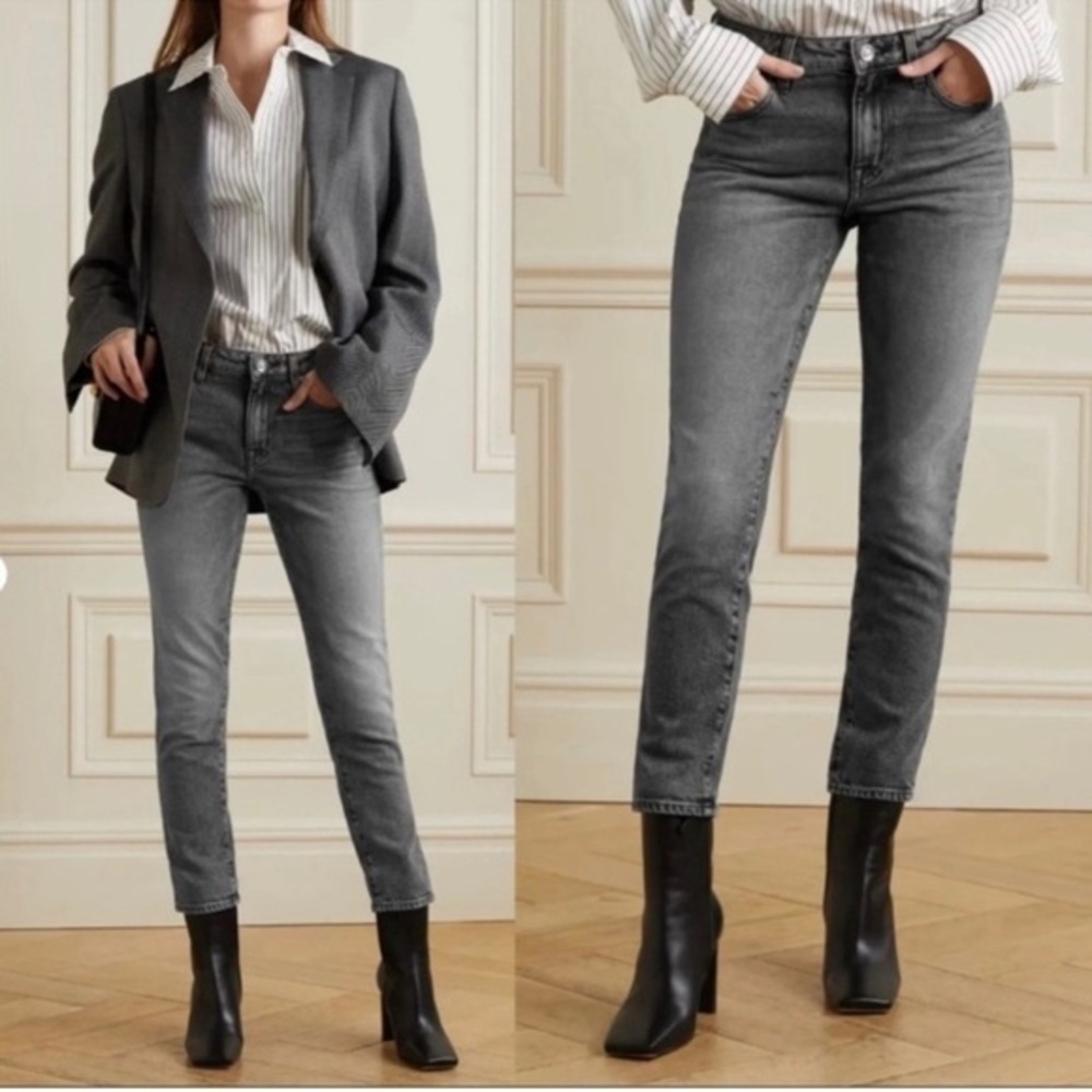 SLVRLAKE Lou Lou Slim Straight Jean In River Moon
Grey Wash Size 27‎